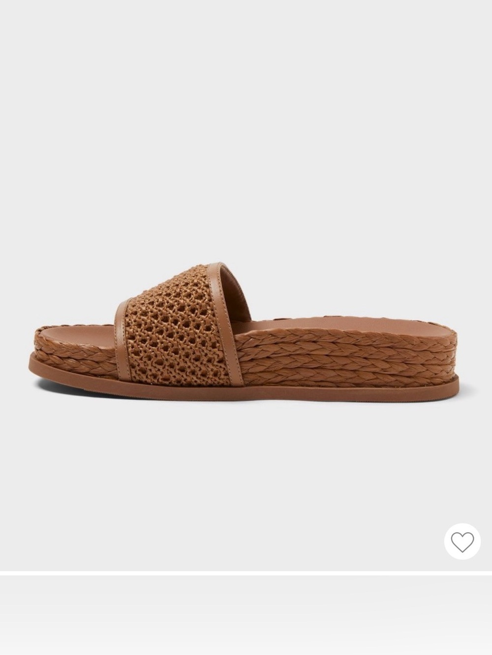 Women’s Size 10 Brinley  Universal Thread Woven Slide Sandal in Natural Brown - Picture 2 of 5